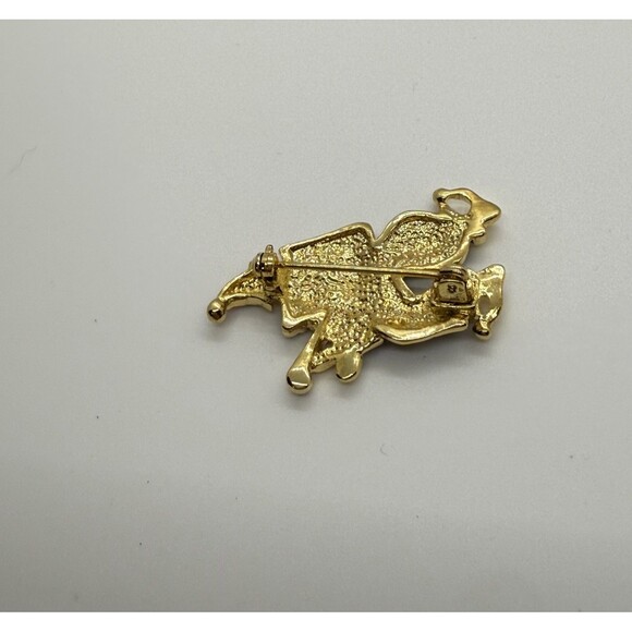 Myers Suzio VTG Enamel Clown Brooches Set Of 2 Gold Tone Harlequin Jester Pins - Picture 7 of 8